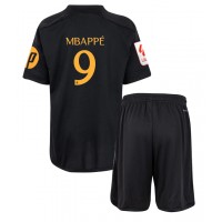 Real Madrid Kylian Mbappe #9 Tredjeställ Barn 2023-24 Korta ärmar (+ Korta byxor)